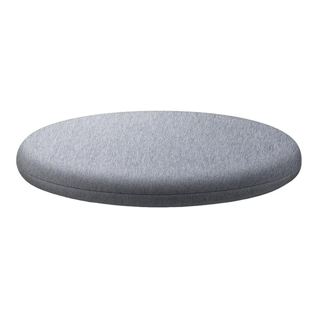 Round Seat Pad Japanese Style Washable Detachable Comfortable Soft Stool Cushion Light Gray 35cm