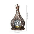 thumbnail image 3 of Vintage Candlestick Holder, Hollow Design Lantern Moroccan Lantern Lamp Decorative Candle Holder for Outdoor Patio Porch Indoor Wedding Reception Christmas Mantel Thanksgiving Fireplace Decor, 3 of 6