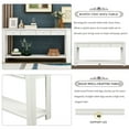 thumbnail image 5 of 64"Long Console Table, Narrow Sofa Table with 4 Storage Drawers&Bottom Shelf, Storage Console Table, Classic Accent Retro Entryway Sofa Table for Entryway,Hallway, Livingroom, Antique White, 5 of 7