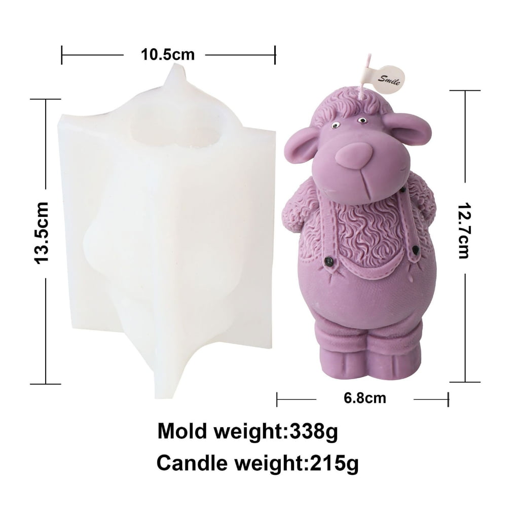 lanema Sheep-like Candle Mold Candle Mold for DIY Candle Soap Plaster Chocolate Home Decor DIY Resin Casting Molds