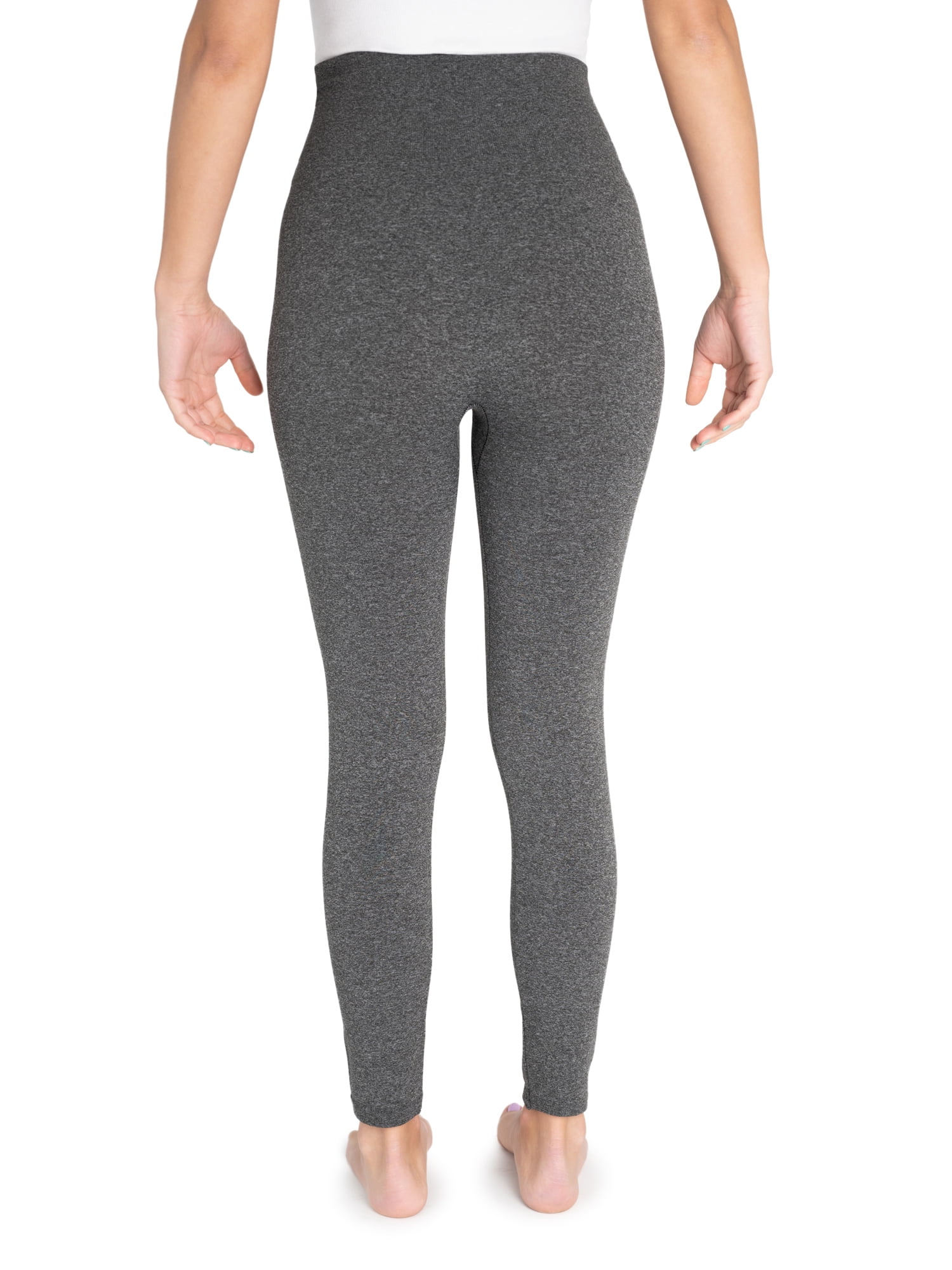 MUK LUKS Women's 2 Pair Jersey Fleece Lined Leggings, 2 Pack, Sizes S/M to 1X/2X