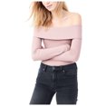 thumbnail image 1 of Aeropostale Womens Off The Shoulder Pullover Blouse, Purple, Juniors, Medium, 1 of 2