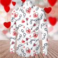 thumbnail image 7 of IWRICH Valentine's Day Dress Shirt for Men Vacation Stylish Casual Lapel Long Sleeve Heart Printed Button down Tops Grey M, 7 of 7