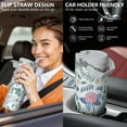 thumbnail image 5 of Floral 30oz Handheld Travel Tumbler with Handle – Double Wall Stainless Steel Insulated Cup, Flip Straw Lid, Leak-Proof & BPA-Free, Durable Hot & Cold Drink Mug,Thanksgiving, Xmas, Spring ,Flower, 5 of 6