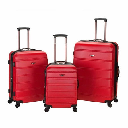 Rockland Luggage Melbourne 3-Piece ABS Spinner Luggage Set