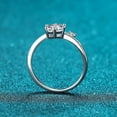 thumbnail image 5 of Anillo de copo de nieve con botón de plata 925, anillo de diamantes de Mosan de estilo retro artístico a la moda y sencillo, 5 of 5