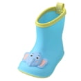 thumbnail image 3 of KPOPLK Toddler Boys Rain Boots Waterproof Kids Girls Lightweight Easy-On Pull-On Handles Non-Slip Sole Cute Dinosaur(Sky Blue,12), 3 of 5