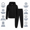 thumbnail image 5 of Real Love Girls Jogger Set Lightweight Fleece Zip Up Hoodie Sweatshirt and Sweatpants 2 Piece, 5 of 7