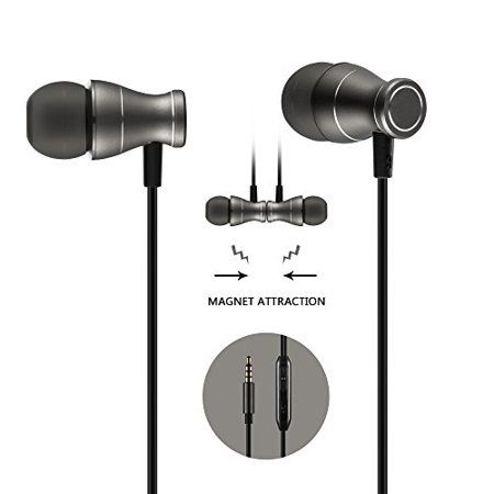 in-Ear Earbuds Earphones Headphones, Acode 3.5mm Metal Housing Magnetic Best Wired Bass Stereo Headset Built-in (Best Headphones For Metal)