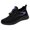 Black, variant on HBFAGFB Sneakers for Women Mesh Breathable Color Blocking Flat Bottom Lightweight Shoes Black Size 36