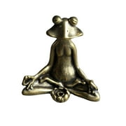Pure Copper Solid Casting Zen Meditation Frog Ornament China Antique
