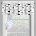 thumbnail image 4 of Ambesonne Cat Valance & Curtain, Cool Hipster Sunglasses, 55"x36", Black White Pink, 4 of 7