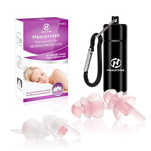 Sleeping Ear Plugs, Hearprotek 2 Pairs Ear Plugs (32db & 30db) Ultra