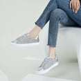 thumbnail image 6 of AOMAIS Women Glitter Sneakers Sparkly Low Top Sequins Sneakers Lace Up Tennis Shoes Comfort Bling Shoes Fashion Shiny Walking Shoes(Silver Glitter US6), 6 of 8