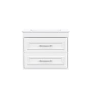 ELECWISH 24 White Single Bathroom Vanity Set - Floating Wall Mounted Cabinet, Modern Style Vanity Combo (Faucet Not Included)