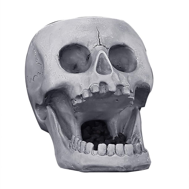 Alimentador De Animales Con Calavera 3D, Cabeza De Esqueleto Colgante De Pie, Alimentador De Aves De Corral, Alimentador Automático De Animales Con Temática De Halloween, Decoración Advancent PT000812-00