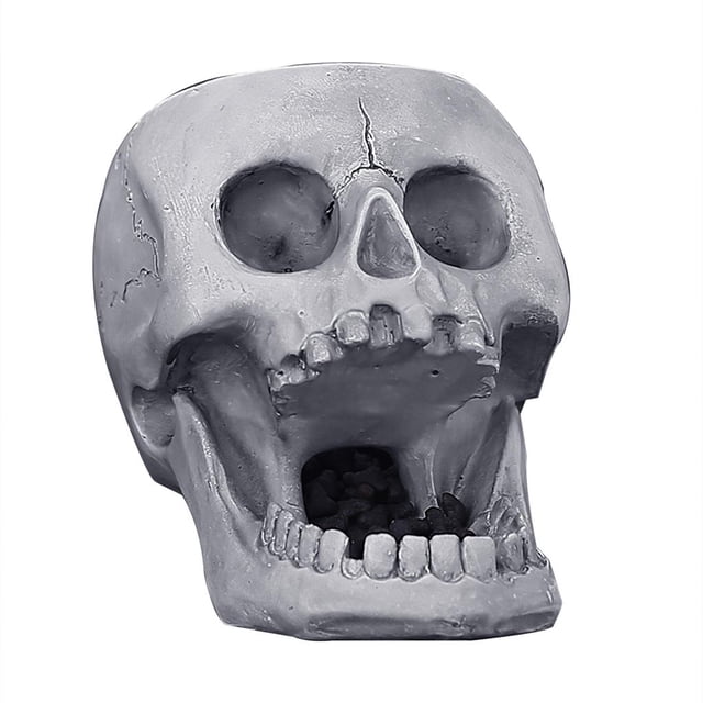 Alimentador De Animales Con Calavera 3D, Cabeza De Esqueleto Colgante De Pie, Alimentador De Aves De Corral, Alimentador Automático De Animales Con Temática De Halloween, Decoración Advancent PT000812-00