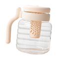 thumbnail image 1 of Taza de té de vidrio con infusor de 950 ml, bonita tetera de vidrio para oficina, picnics, viajes. Blanco, 1 of 9