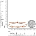 thumbnail image 5 of Gem Stone King 18K Rose Gold Plated Silver Bracelet for Women Morganite Moissanite (1.97 Cttw), 5 of 5