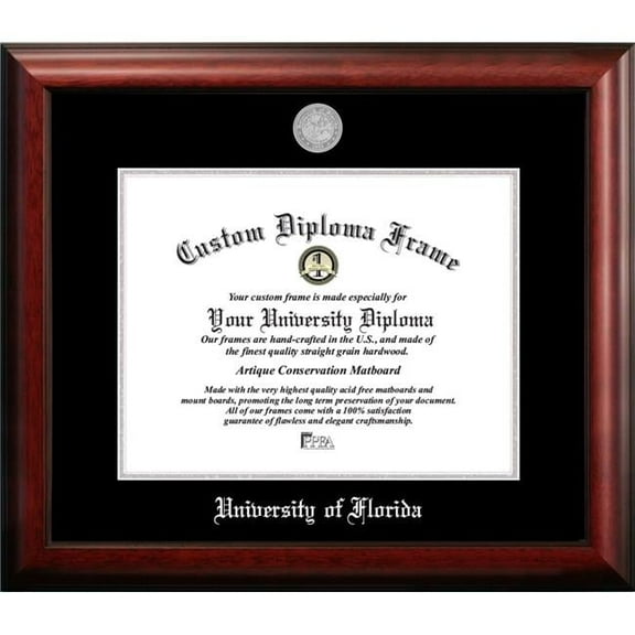 Campus Images FL994SED-16115 16 x 11.5 in. University of Florida Silver Embossed Diploma Frame
