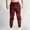 Wine, variant on EGNMCR Men's Lightweight Pants, Cargo Pants Men, Linen Pants Men Men's Fashion Trend Loose Sports Casual Multi-pocket Corset Foot Elastic Belt Cargo Pants Mens cotton pants