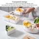 thumbnail image 3 of Bandeja Para Servir Aperitivos De Cuatro Compartimentos Plato De Fruta Transparente Recipiente De Almacenamiento De Dulces De Plástico Multiusos Con Tapa Para Aperitivos De Frutas Dulces Sweethay HA028041-02, 3 of 7