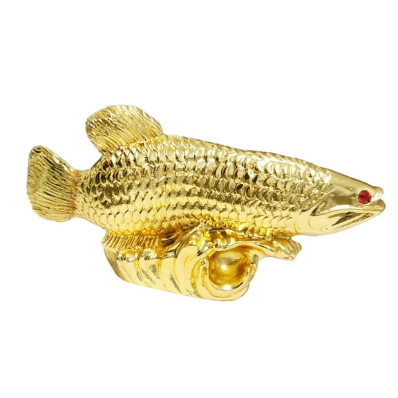 Swadeshi Desire Feng Shui Golden Arowana Fish for Positive Energy Vibrations/Wealth Home Decor & Gifting. (Fish, Standard)