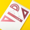 thumbnail image 1 of Neinkie 4Pcs/Set Triangular Architect Scale Ruler Set, Scale Ruler Kits Triangular Ruler,Protractor,Straight Ruler Red Architect Scale Ruler for Student,Engineer, 1 of 6