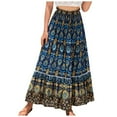 thumbnail image 3 of CAIXIA Women's Skirts A-Line Hawaiian Comfort Coverage Spring Summer 2026 High Waisted Cocktail Wedding Long Silk Midi Skirt, 3 of 9