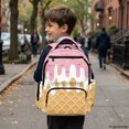 thumbnail image 5 of HELLHERO Durable School Bag for Elementary School Back to School, 600D Polyester Lightweight Bookbag, Ice Cream Drip & Sprinkle Print, 5 of 5