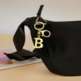 thumbnail image 5 of dajkiuy Gold Initial Letter Keychain for Women Bag Charms for Handbags Metal Alphabet Keychain, B, 5 of 6