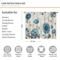 thumbnail image 2 of Farmhouse Blue Flower Kitchen Curtains Rustic Orchid Floral Bathroom Curtains Window Treatment Drapes Tier Butterfly Vintage Cafe Small Bedroom Short French Door Curtains 2 Panels 27.5x39 Inch, 2 of 6
