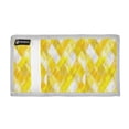 thumbnail image 2 of Cloth Wallet with Lanyard & Multiple Compartments Fashion Purse Zipper Clutch Bag for Cash Cards Coins Yellow and White Checkered Squares, 2 of 7