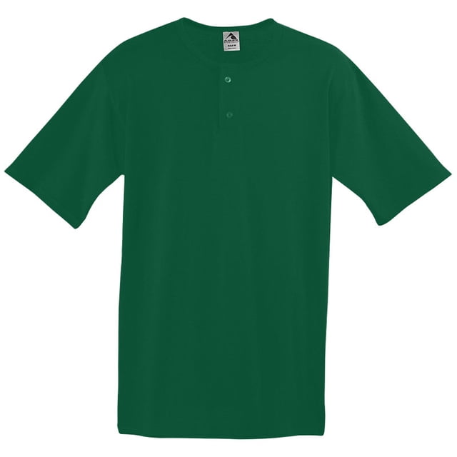 Two-Button Baseball Jersey M Dark Green