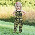 thumbnail image 5 of Toddler Baby Girls One Piece Jumpsuits Sleeveless Strap Camo Rompers Summer Outfits with Pockets (1-2 Years, Green), 5 of 5