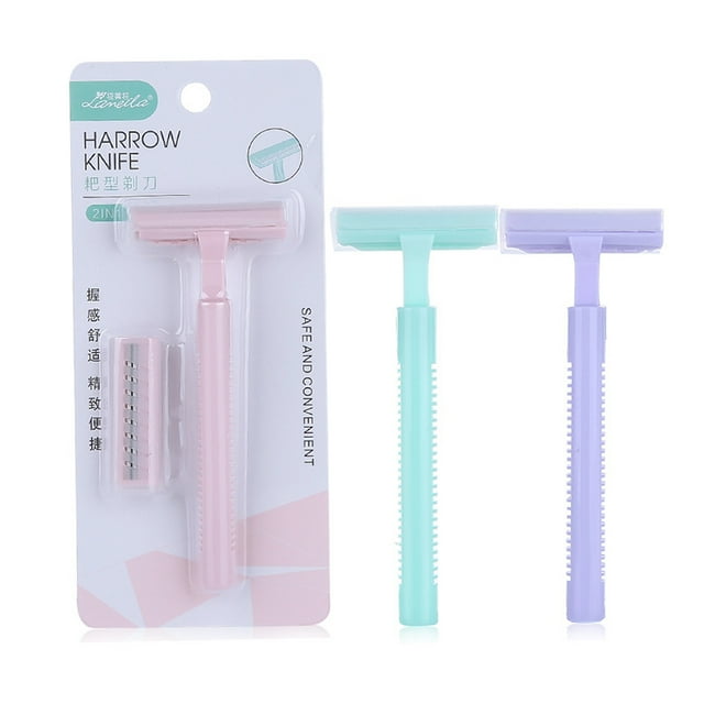 Tignapoo Rasoir Portable pour Femmes avec Lame en Acier Inoxydable Remplaçable, Léger et Facile à Transporter, Inclut 1 Lame Supplémentaire, Modèle A0208, Livraison de Couleur Aléatoire