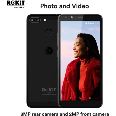 Rokit Io 3d Android Phone 5 45 Gsm Unlocked Smartphone 4g Lte Dual Nano Sim Cell Phone 16gb Memory 8mp Camera Black Unlocked Walmart Canada