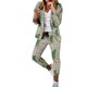 thumbnail image 1 of Gibobby Conjunto de sudadera para mujer Chaqueta fina informal de 2 piezas para mujer, abrigo ajustado, chaqueta de manga larga, pantalones de negocios para o(Verde,G), 1 of 5