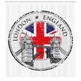 thumbnail image 3 of Ambesonne British Shower Curtain, Flag Nostalgic National, 69"Wx70"L, Pale Grey Navy Blue, 3 of 3