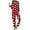 Wine, variant on Women Christmas Outfit Women's Festive Santa Printed Long Sleeve Button Front Pocket Pajama Set for Cozy Home Wear and Holiday Comfort Red M