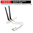 thumbnail image 2 of Tarjeta WiFi 1650i AX201NGW+Antena 2x8DB+Deflector 3000Mbps WIFI6 2.4G/5G Cnvio2 Adaptador WiFi Bluetooth 5.1 para Win10/Win11, 2 of 5