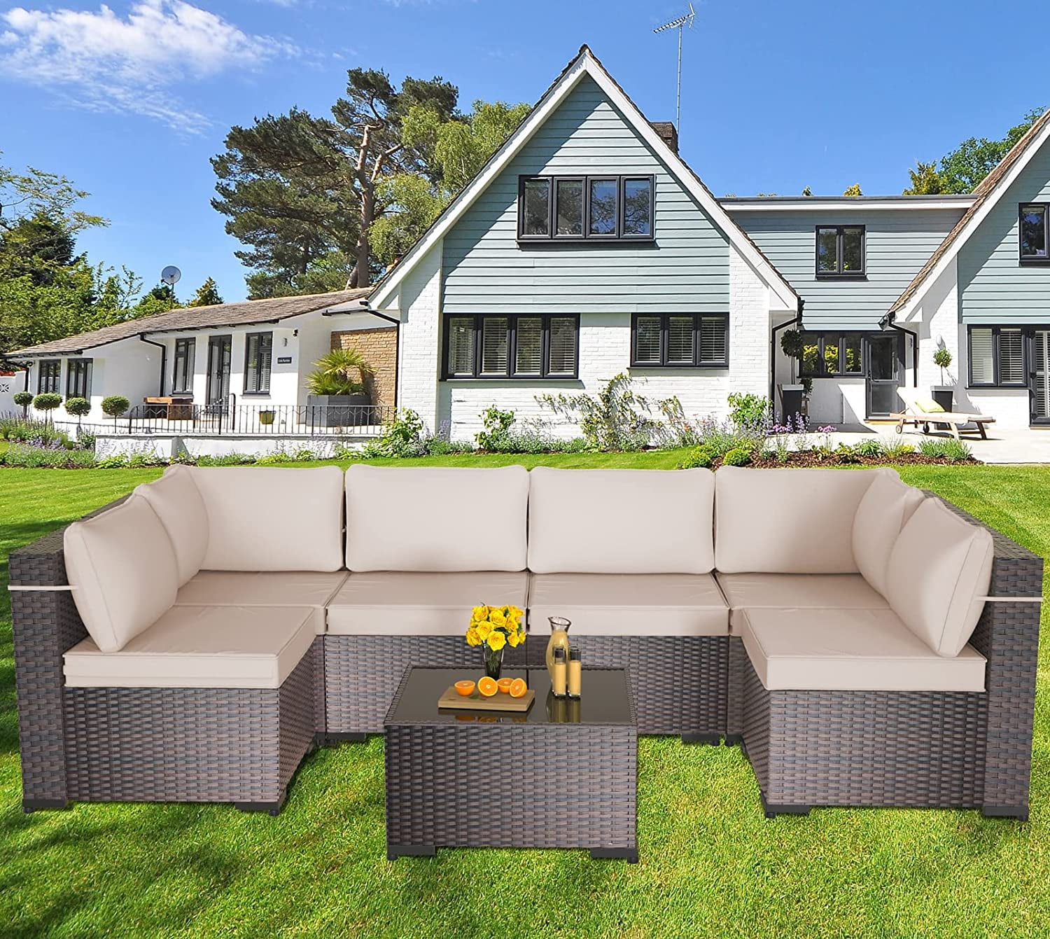 Coral coast maryana all weather best sale wicker open weave outdoor sectional set