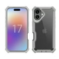 thumbnail image 5 of Compatible With iPhone 17 Rugged Clear Phone Case,2-in-1 Heavy Duty Designing,Shokcproof Rugged Anti-fall Protective Transparent Two-color Design Thin Fit Phone Case Cover,Pinkwhite, 5 of 7