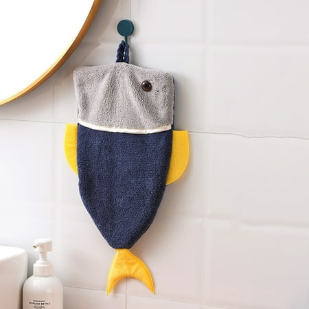 

Christmas Home Shark Water Absorbent Repeatable Dishwasher Cleaning Wipe Hanging Towel Dishcloth Kitchen Bathroom