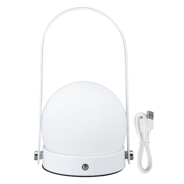 Linterna portátil LED 3 temperaturas de color lámpara de mesa recargable con atenuación continua para dormitorio interior exterior blanco