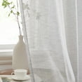 thumbnail image 5 of THD Zoey Faux Linen Textured Semi Sheer Window Rod Pocket Thick Curtains Drapery Panels, 2 Panels, 5 of 9
