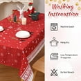 thumbnail image 3 of Christmas Tablecloth for Rectangle Tables 60x102, Red Snowflake Christmas Table Cloth Washable Xmas Decorative Table Cover for Holiday Party Kitchen Dining Room Indoor Outdoor, 3 of 6