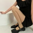 thumbnail image 6 of Semi Opaque Footed Tights Women Solid Color Pantyhose Control Top Tights Thigh High Socks High Waist Pantyhose Hosiery, 6 of 8