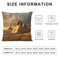 thumbnail image 5 of Orinice Sphinx Pyramids Desert Graphic Decorative Cushion Throw Pillow Cover for Home Couch Living Room Bed Sofa Pillow Case Square 1PC 24x24in, 5 of 5