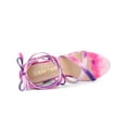 thumbnail image 4 of BLISSFUL STEP Women's Tie Dye High Heel Sandal Platform Block Heel Prom Sandals Purple 6, 4 of 7